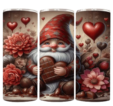 I Love Chocolate Gnome | 20oz Stainless Steel Tumbler