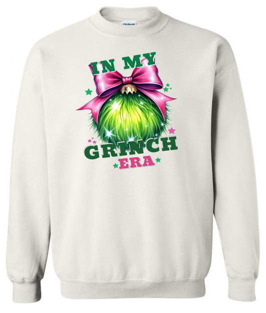 In my Grinch Era Black Adult Crewneck