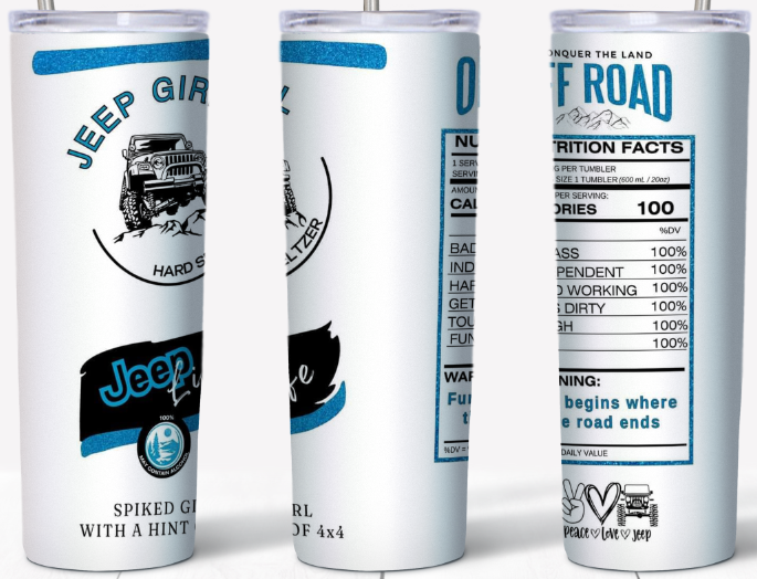 Truck Girl- BLUE 20oz Tumbler