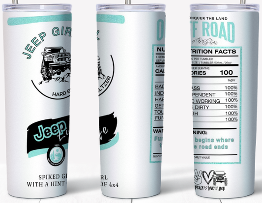 Truck Girl- TEAL 20oz Tumbler