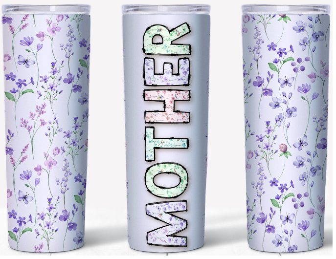 Lavender Botanical Mother | 20oz Stainless Steel Tumbler