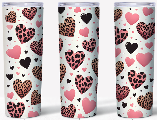 Leopard Hearts Valentine’s Day | 20oz Stainless Steel Tumbler