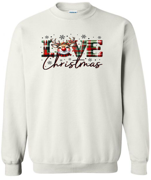 Love Christmas Adult Crewneck Sweatshirt