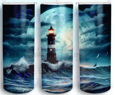 Magical Lighthouse 20oz Skinny Tumbler | Johanna Lesley Creations