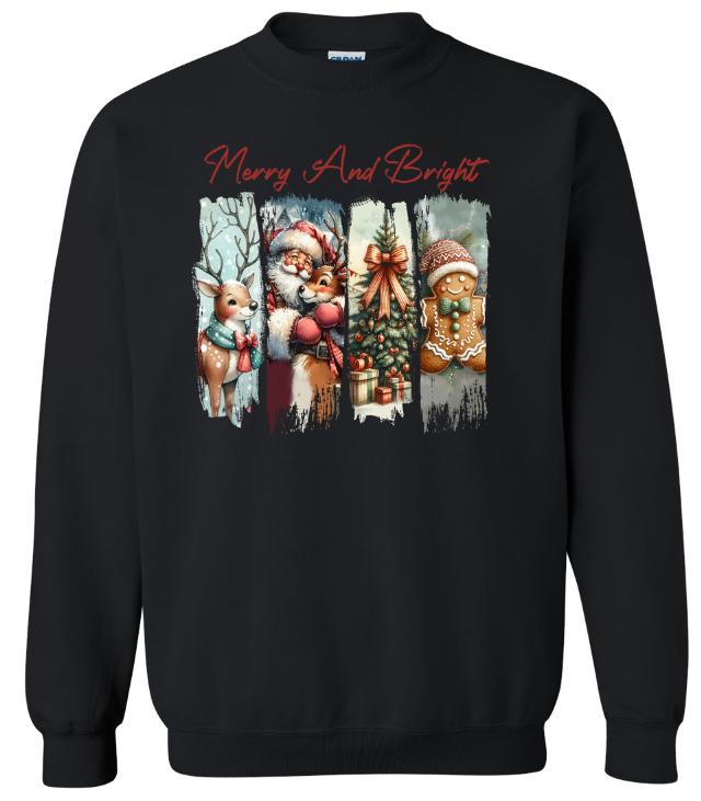 Merry and Bright Adult Crewneck Sweatshirt
