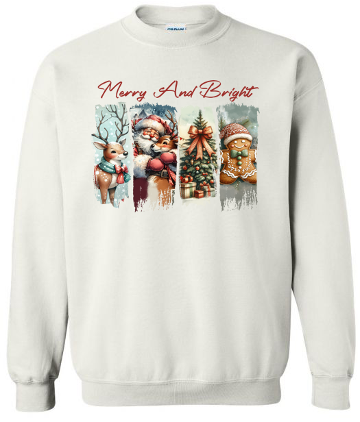 Merry and Bright Adult Crewneck Sweatshirt