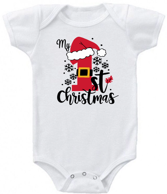 My 1st Christmas Santa baby bodysuit