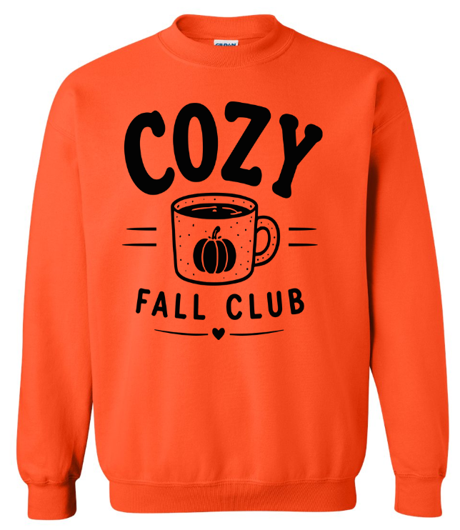 Cozy Fall Club Crewneck Sweatshirt | Johanna Lesley Creations