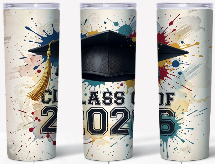 Paint Splat Class of 2026 | 20oz Stainless Steel Tumbler