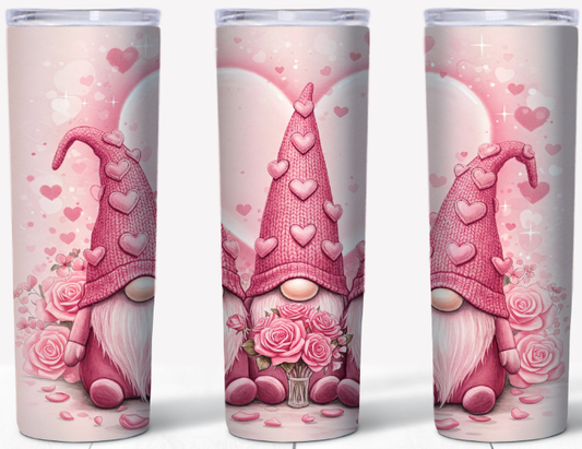 Pink Gnome Valentine’s Day | 20oz Stainless Steel Tumbler