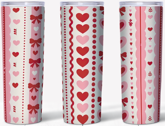 Ribbon Hearts Valentine’s Day | 20oz Stainless Steel Tumbler