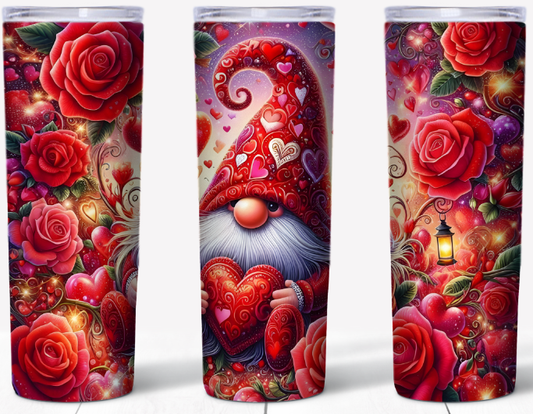 Rose Gnome Valentine’s Day | 20oz Stainless Steel Tumbler