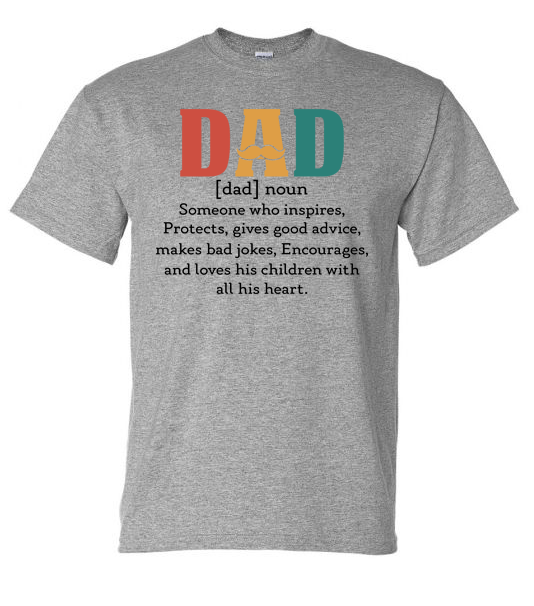 Dad Definition Graphic T-Shirt | Adult Unisex T-Shirt | Johanna Lesley Creations