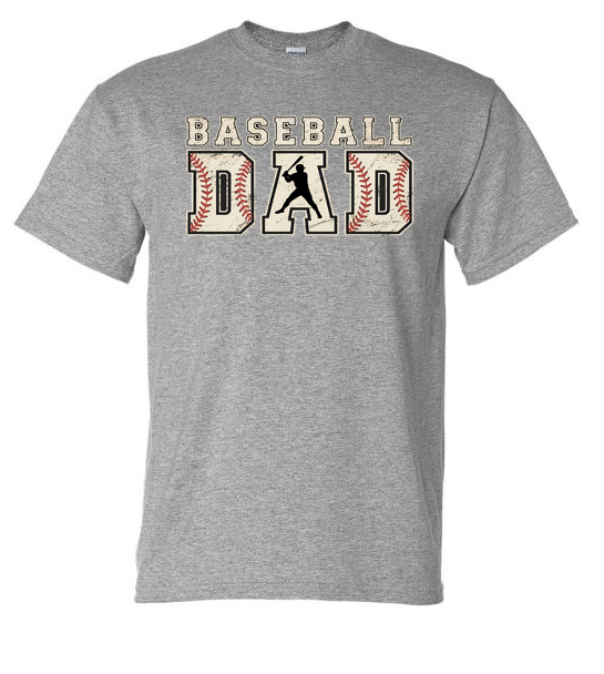 Distressed Baseball Dad Graphic T-Shirt | Adult Unisex T-Shirt | Johanna Lesley Creations