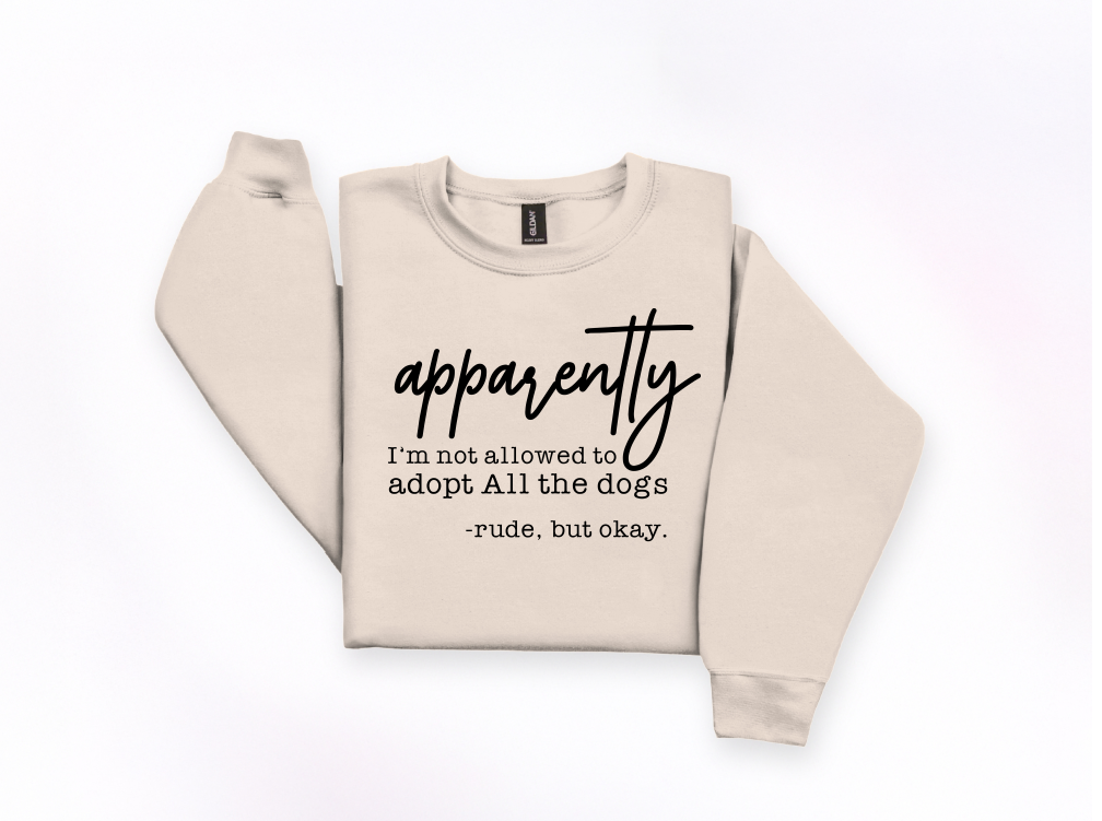 Adopt All the Dogs Crewneck Sweatshirt | Johanna Lesley Creations