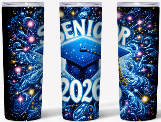 Senior 2026 Starry Blue Graduation | 20oz Stainless Steel Tumbler
