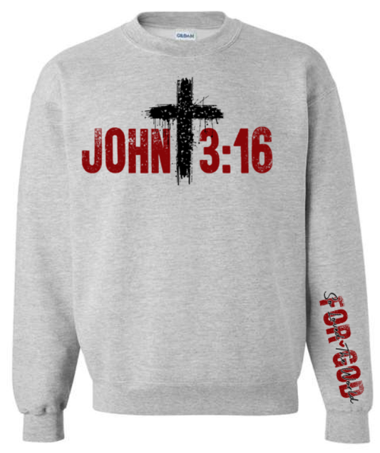 John 3:16 Crewneck Sweatshirt | Johanna Lesley Creations