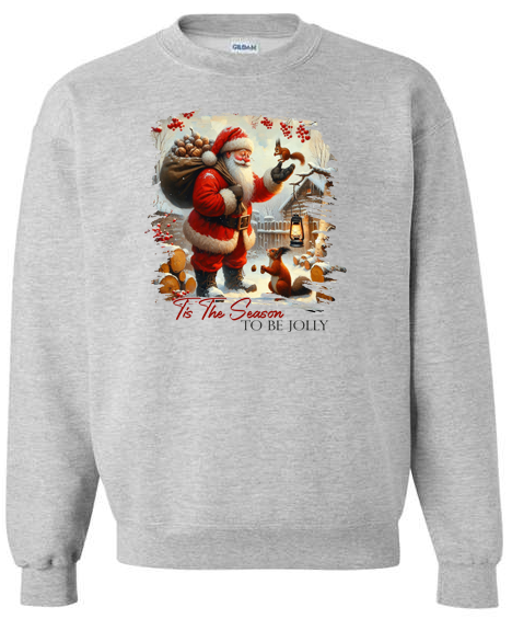 Tis the Season to be Jolly Adult Crewneck Sweatshirt