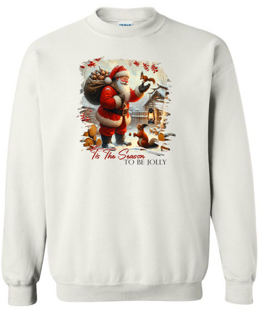 Tis the Season to be Jolly Adult Crewneck Sweatshirt