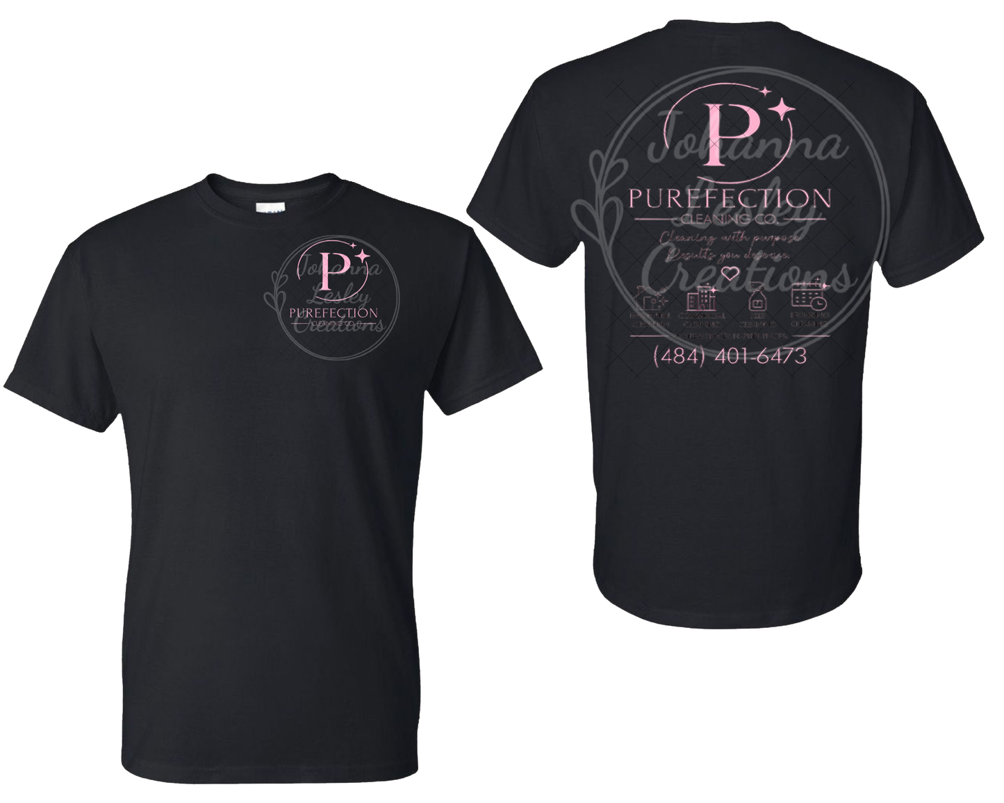 Purefection Cleaning Co. Adult Cotton/Poly Blend T-shirt