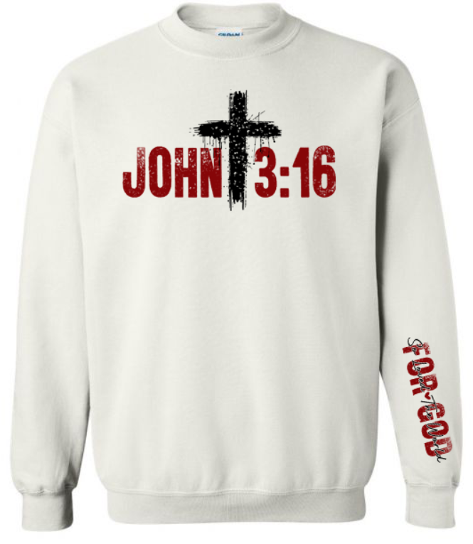 John 3:16 Crewneck Sweatshirt | Johanna Lesley Creations