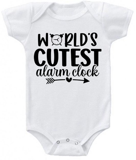 World’s Cutest Alarm Clock Infant Bodysuit | Johanna Lesley Creations