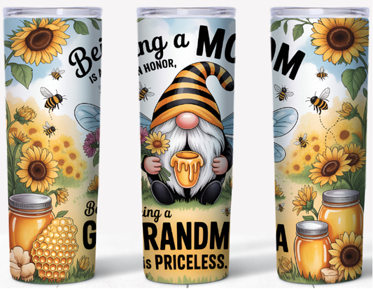 Being a Mom is an Honor Being a Grandma is Priceless 20oz Tumbler | Johanna Lesley Creations