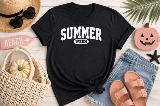 Summerween Varsity Unisex T-Shirt | Johanna Lesley Creations
