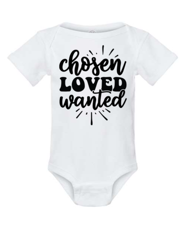Chosen, Loved, Wanted Bodysuit | Johanna Lesley Creations