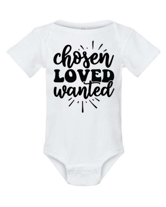 Chosen, Loved, Wanted Bodysuit | Johanna Lesley Creations