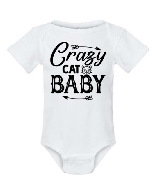 Crazy Cat Baby Bodysuit | Johanna Lesley Creations