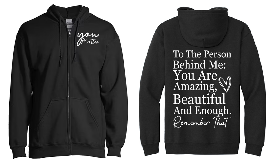 Be Kind Lots of Love Zip Up Hoodie | Johanna Lesley Creations