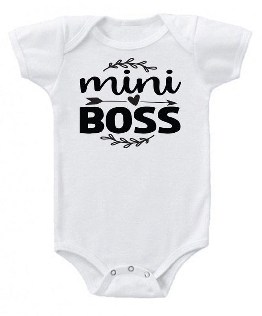 Mini boss- baby bodysuit