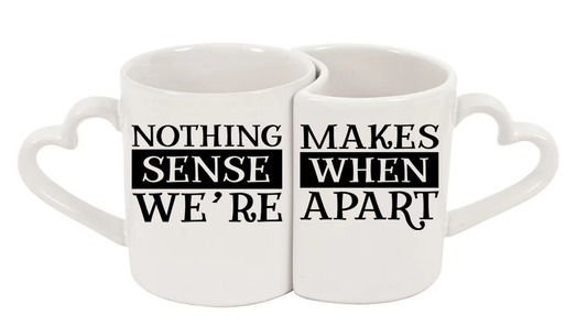 Nothing makes sense 11oz Interlocking Heart mugs