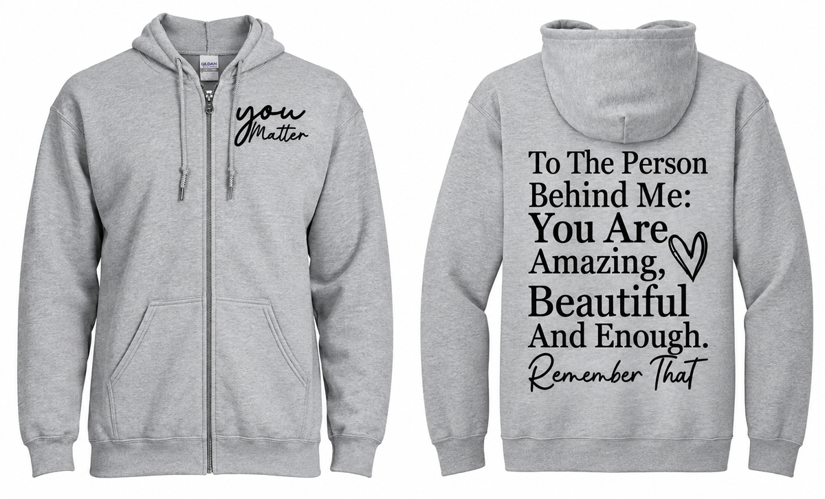 Be Kind Lots of Love Zip Up Hoodie | Johanna Lesley Creations