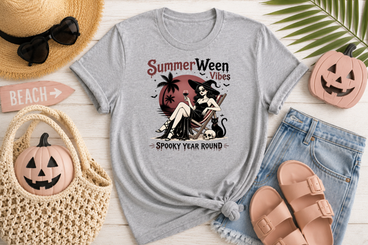 SummerWeen Beach Witch Unisex T-Shirt | Johanna Lesley Creations