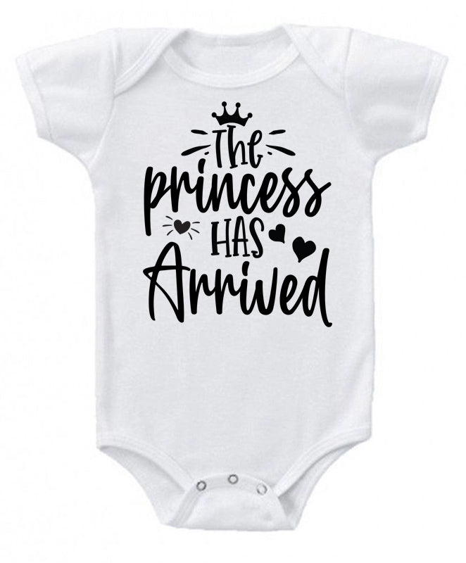 The Princess has arrived- baby bodysuit