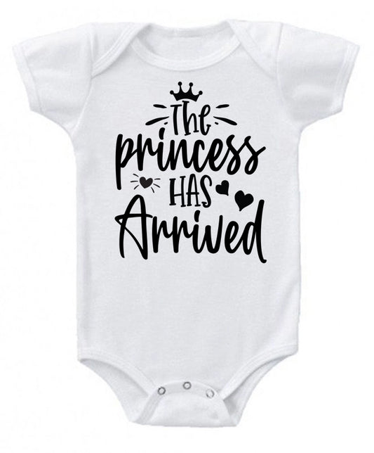The Princess has arrived- baby bodysuit