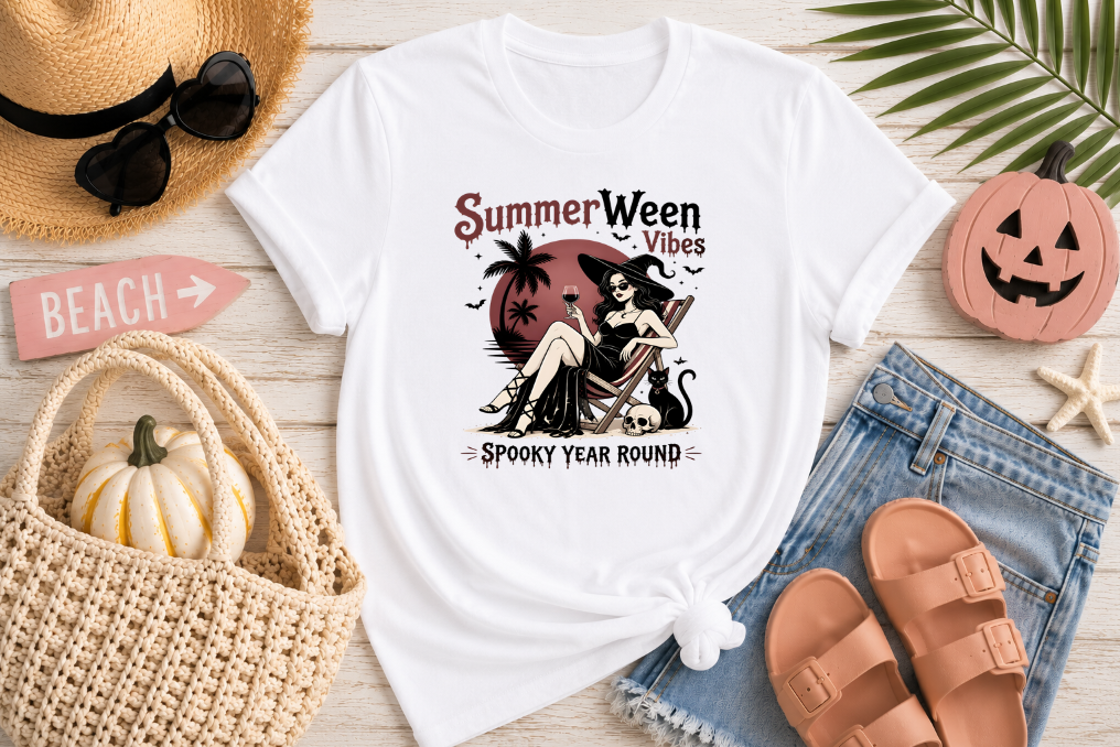 SummerWeen Beach Witch Unisex T-Shirt | Johanna Lesley Creations