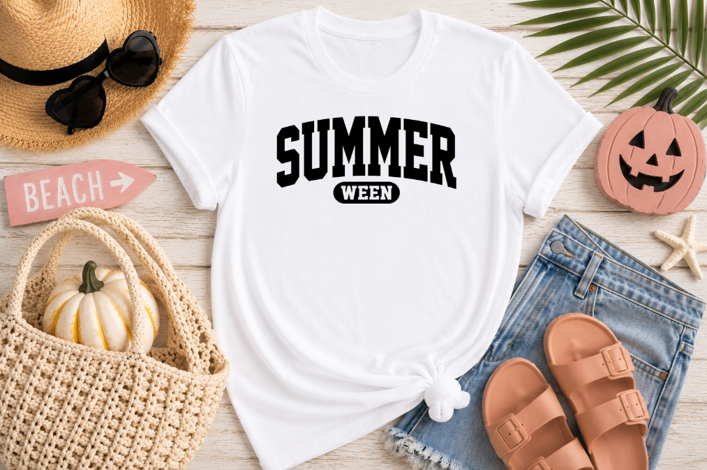 Summerween Varsity Unisex T-Shirt | Johanna Lesley Creations