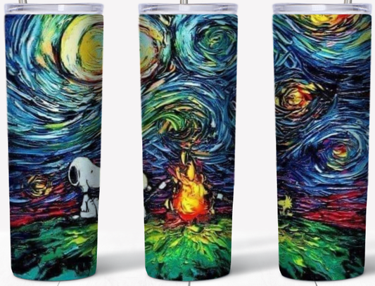 Dog & Famous Painting 20oz Tumbler