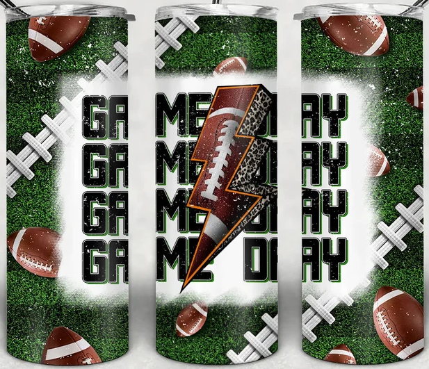 Game Day Football Lightening 20oz Tumbler