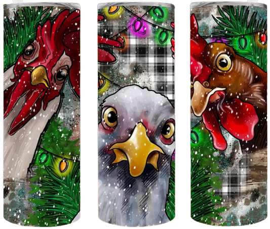 Merry Christmas Chicken 20oz Tumbler