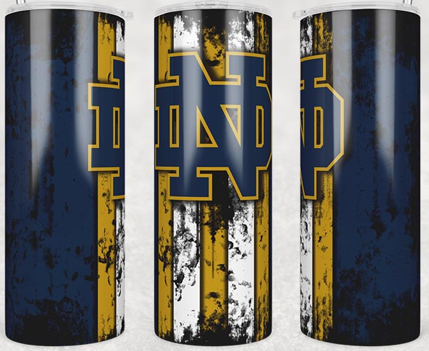 Notre Dame with Stripes 20oz Tumbler